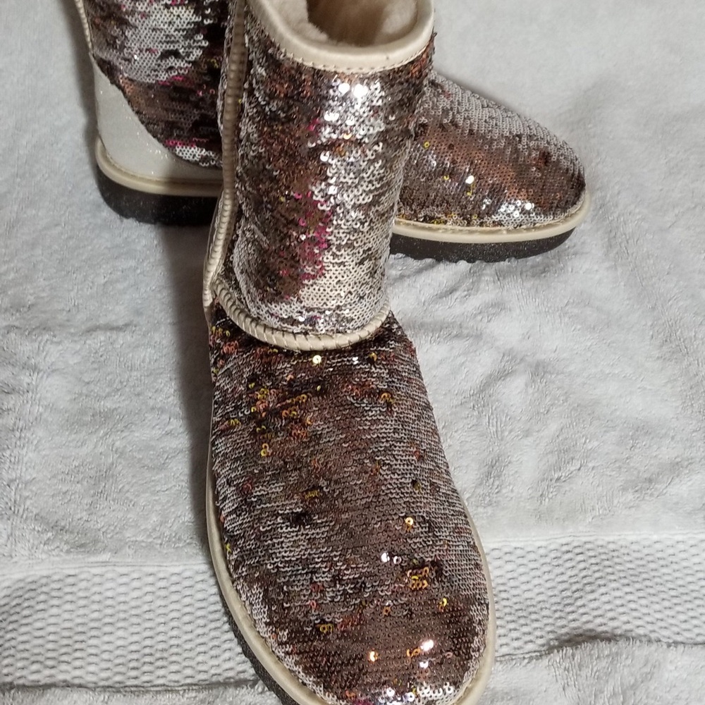 UGG Brand New Reversible Sequin Boots NWT